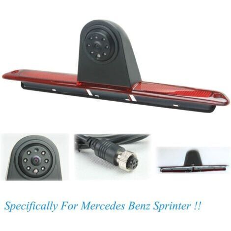 Camera De Recul De Feux De Freinage De 7 Pouces Pour Mercedes-Benz Sprinter/Vw Crafter Vans Led Light Parking (Avec Moniteur), Noir