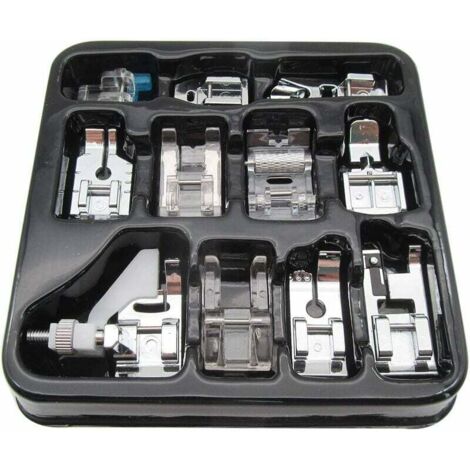 11 pièces pied-de-biche Kit de Machine à coudre ménage bricolage pièces de rechange accessoires adapté pour Machine à coudre Brother Singer Janome