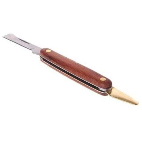 Greffoir, greffoir pliable en acier inoxydable, outil de coupe de semis, manche en palissandre, couteau à greffer à double ouverture, ciseaux de coupe