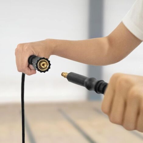 Rallonge de Tuyau pour Nettoyeur Haute Pression pour Kärcher K Series K2 K3 K4 Karcher, 15M Flexible Tuyau de Rechange Quick Connect avec Embouts en Laiton
