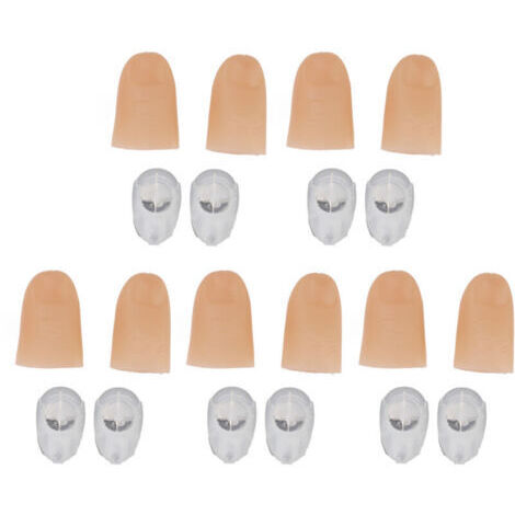 5 Paires de Doigts Lumineux PVC avec Piles 3V 40mAh, Lumières LED Bleues de 4.5cm pour Spectacles et Accessoires de Scène