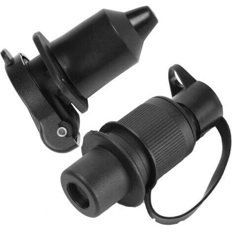 Prise Remorque et Prise pour Remorque ​3 Broches, 12V Étanche Prise De Remorque 3 Broches Femelle Male, Prise Remorque Attelage 3 Broches Convient Remorque/RV/Voiture, 2 Points De Montage