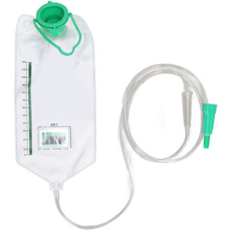 Kit de lavement réutilisable 1200ml avec 10 embouts pour nettoyage intestinal à domicile