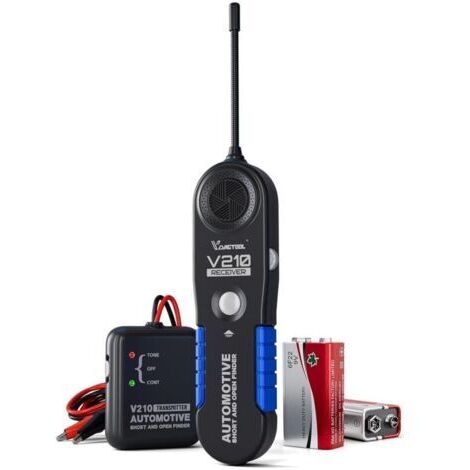 V210 Détecteur électrique ouvert et court, testeur de circuit d'alimentation de voiture, outil de détection de fil, détecteur de disjoncteur de fil DC 6 V-42 V, localisateur de cable avec