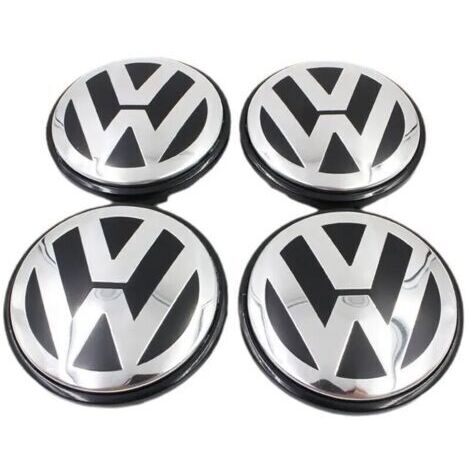 Lot de 4 cache-moyeux d’origine pour jantes aluminium，65mm