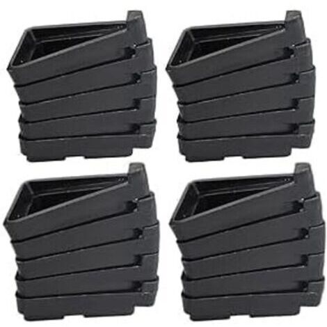 Lot de 48 Supports Triangulaires Respirants, Pieds De Pot De Fleurs en Plastique Invisibles, Jardin Triangulaires pour Pot De Fleurs Intérieur Et Extérieur, Jardin, Terrasse (Noir)