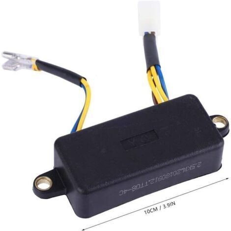 Régulateur Groupe Electrogene, Régulateur de Tension Avr 3KW, Avr pour Generateur a Essence, 250V 220UF Avr pour Générateur Essence Monophasé 2-3Kw Noir