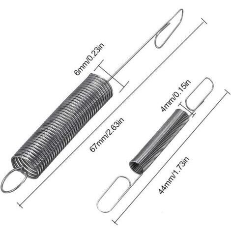 Contrôleur de vitesse à ressort réglable en 4 parties, acier inoxydable, 67 × 6 mm, 44 mm × 3 mm