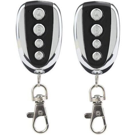 Lot de 2 télécommandes universelles pour porte de garage et portail 433,9 MHz avec quatre canaux - Remplacement idéal 543413(mm)