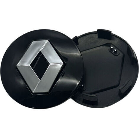 Cache Centre de Roue 57mm Compatible Renault Kadjar Scenic Koleos Fluence Latitude – Cache Moyeu de Jante Voiture en ABS, Enjoliveur Centre de Roue Auto, Capuchon Anti-Poussière, Lot de 4 – Noir (57mm