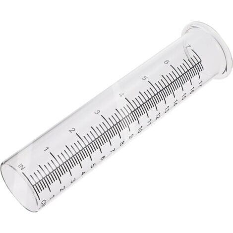 2 Pièces Pluviomètre en Verre Tube De Remplacement avec Échelle À Fond Plat Pluie Jauge Tube à Essai pour Cour Jardin Extérieurs pour La Maison