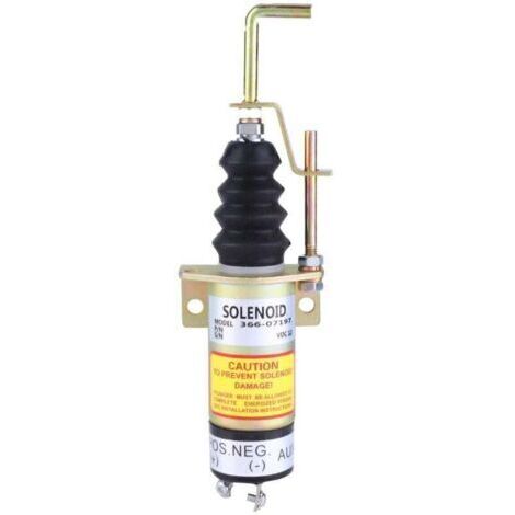 Solénode d'arrêt de carburant 12 V, électrovanne d'arrêt 1502-12C7U2B2S1 366-07197 SA-3405T, remplacement pour mot d'excavatrice Lister Petter LPWS LPWT LPWT