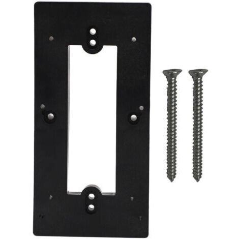 Support mural multifonction pour sonnettes de porte, fixation souple universelle compatible avec la plupart des marques, couleur noire.
