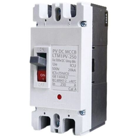 Disjoncteur à Boîtier Moulé (MCCB) pour Photovoltaïque Courant Continu - 2 Pôles 80A 500V DC - Protection pour Systèmes Solaires et Stockage sur Batteries