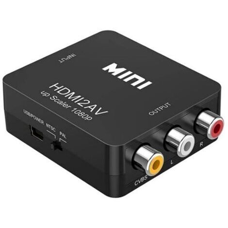 Convertisseur HDMI vers RCA, Adaptateur Vidéo 1080P pour TV Anciennes, Switch HDMI AV