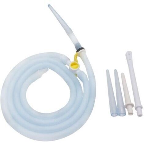 Tuyau de lavement intestinal en silicone - Kit de 1,5 m avec 5 embouts pour irrigation du côlon à l'eau ou au café. Détoxification et nettoyage interne.