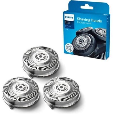 Philips Têtes de rasage SH50/50, compatibles avec les rasoirs Series 5000 et 6000, performances optimales, auto-afftage, 3 lames, modèle SH50/50, remplacent les modèles HQ9/50, HQ56/50 et RQ11/50