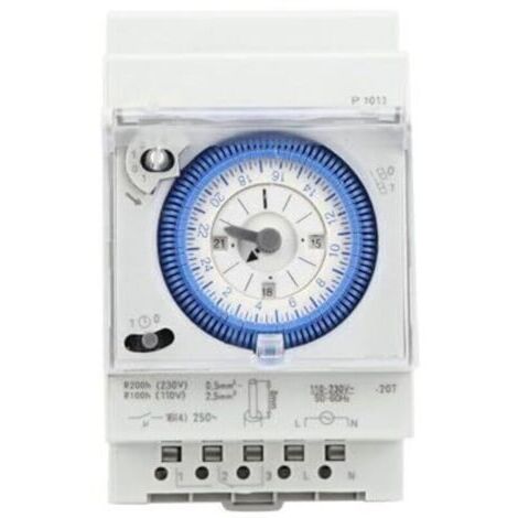 Horloge Piscine Mécanique 16A 250V Programmateur Piscine Horloge Chauffe Eau 15 Minutes 24 Heures pour Hogar, Cocina, Interior, Exterior Iluminación Exterior