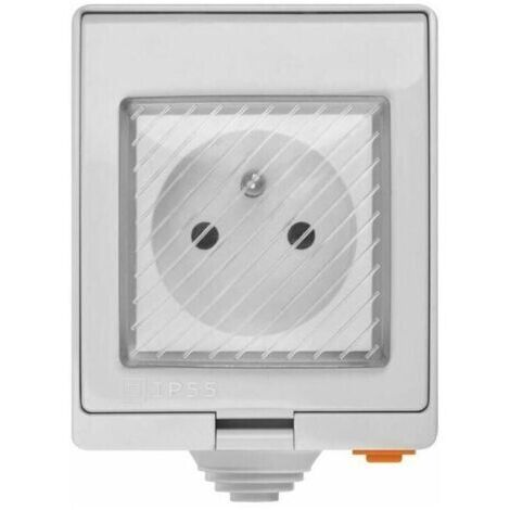 S55 TPE-FR Prise Intelligente Extérieure 16A, Prise de Courant Connectée WiFi étanche IP55,Compatible avec Android & iOS ,Contrle à Distance,Commande Vocale,Fonction de Temps