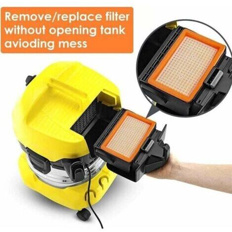 Filtre plissé Plat 2 pièces pour aspirateur Multi-usages Karcher MV4 MV5 MV6 WD4 WD5 WD6 WD5P aspirateur Eau-poussière - remplace 2.863-005.0