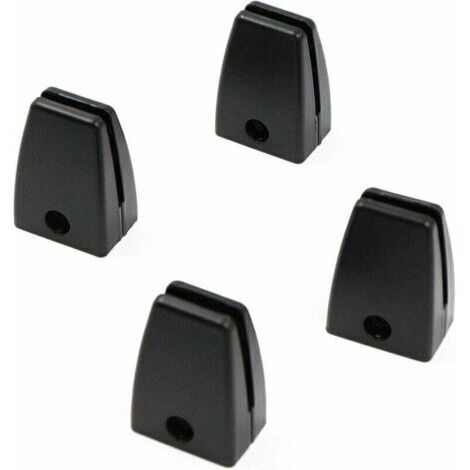 Pince à Verre d'étagère Support de Verre Fixation Par Pince 4 PCS Support Robuste en Alliage d'aluminium d'accessoires de Bureau Accessoires de Meubles Durables et Anti déformation.Noir，