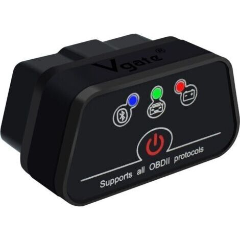 Adaptateur Bluetooth Vgate iCar2 BLE 4.0 OBD2, scanner ELM327, outil de diagnostic automobile pour Android/iOS (noir)