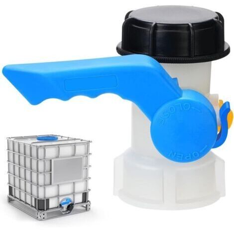Vanne Cuve 1000L Plastique, Adaptat IBC 60mm S60x6 Adaptat Universel pour Cuve 1000 litres