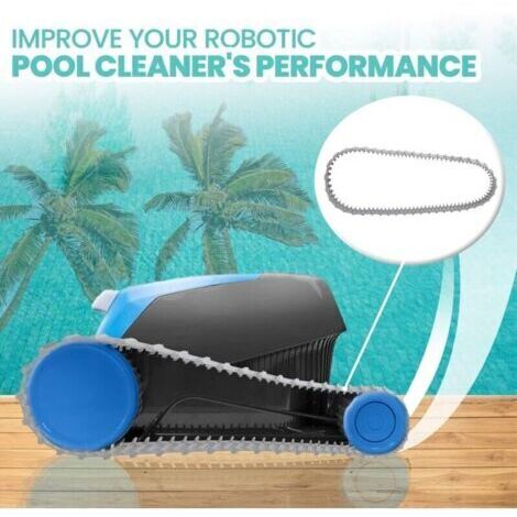 Lot de 2 chenilles grises de rechange pour robots nettoyeurs de piscine Maytronics Dolphin (référence : 9983152-R2)