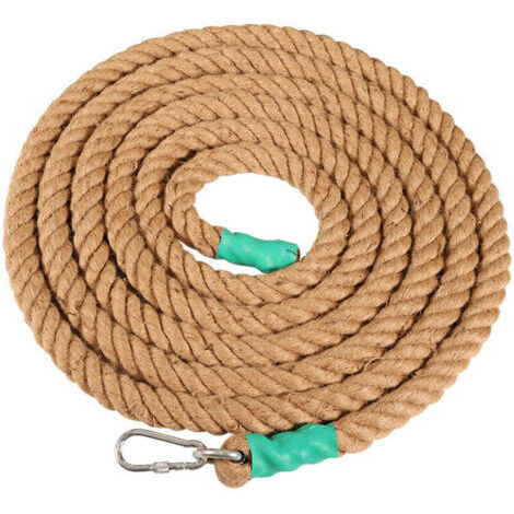 Corde à Grimper avec Mousqueton , Corde de Bataille Power Training - Corde pour l'Entraînement Musculaire, Formation de Force-30mm3m