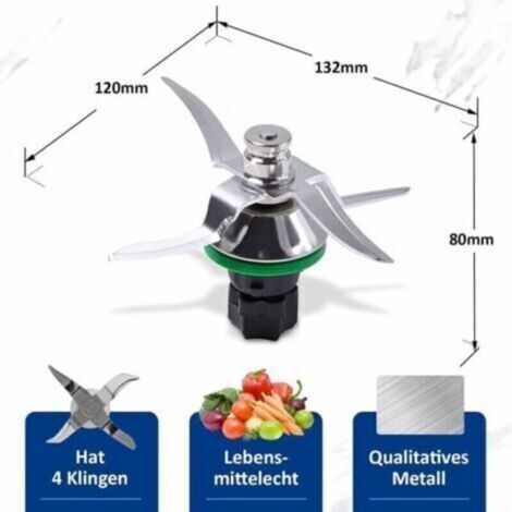 Lame de rechange pour Thermomix TM31 de Vorwerk joint inclus (joint vert)