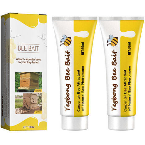 2 Pièces Appât pour Abeilles Attractif Élevage Apiculture Extérieur