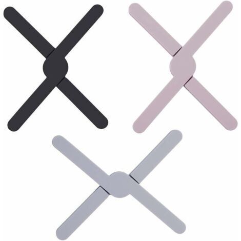 Dessous Plat Pliable 3 PCS Dessous de Plat Dessous de Antidérapant Plat Silicone Dessous de Plat Pliable en Silicone pour Plats Chauds Dessous de Cuisine et Salle à Manger Casserole