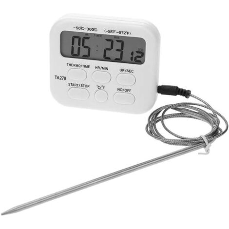 Thermomètre hygromètre numérique LCD, thermomètre électronique, thermomètre alimentaire à sonde
