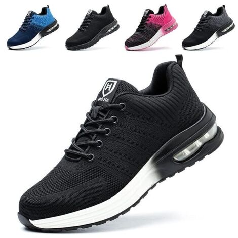 Ikodm – Chaussures de sécurité légères et confortables – Antidérapantes avec semelle en caoutchouc – Bout en acier – Pointure 40