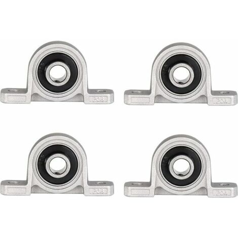 Lucky-88 – Lot de 4 roulements à billes 10mm – Paliers à semelle en alliage de zinc – Fixation à vis pour arbre – Angle réglable pour fonctionnement fluide