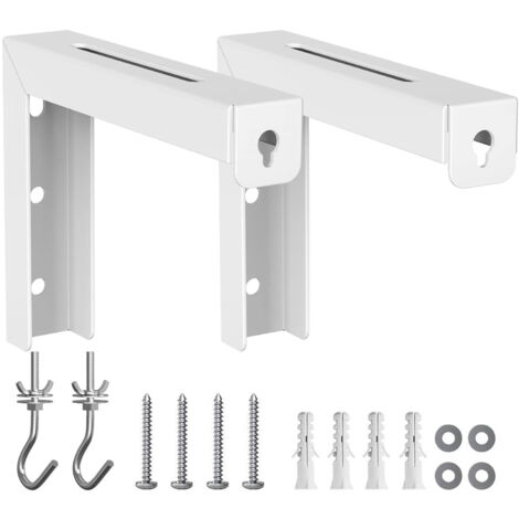 Houhence – Support en L pour écran de projection mural ou plafond – Acier haute qualité – Supporte jusqu'à 20 kg – Distance réglable 1,5 à 5 pouces