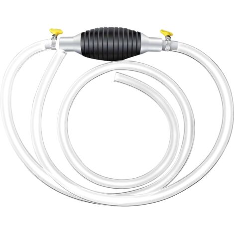 Pompe de Transfert Manuelle, Pompe de Transfert de Carburant, Tuyau de Siphon Portable, Pompe à Essence Avec Tuyau de 1,5 M pour Essence, Eau, Huile, Liquide, Pompe à Essence