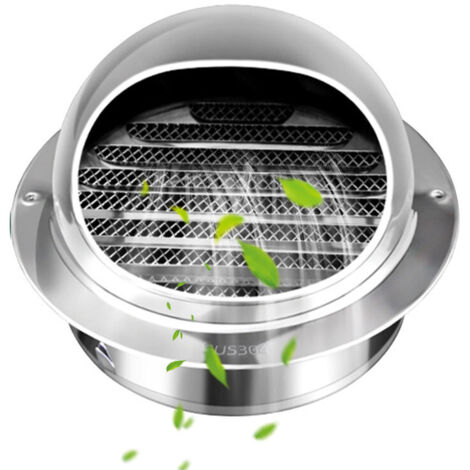 Ouylaf – Grille d'aération en acier inoxydable 150mm – Bouche anti-insectes – Installation facile pour salle de bains et climatiseurs – Ventilation murale