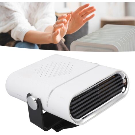 Chauffage de voiture Portable, chauffage rapide, Rotation à 360 degrés, dégivreur de pare-brise, désembueur, 12V, blanc