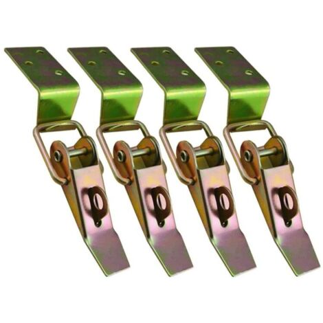 Fermoir a Levier 4 Pièces Fermeture à Ressort Loquet Bascule Petit Verrou de Tension Serrure à Pression Serrure à Levier Serrure de Bote Fermoir en Acier Inoxydable pour Coffret Bote