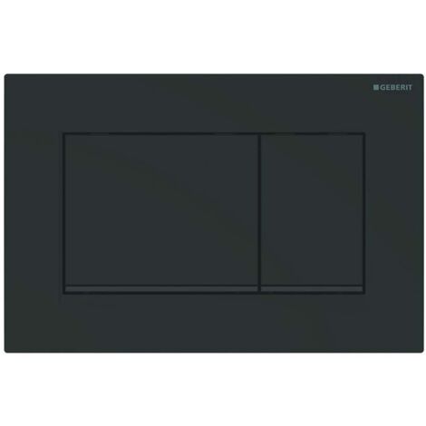 Plaque de commande WC Sigma30 en plastique noir mat – Double rinçage – Compatible réservoirs Geberit – 115883161
