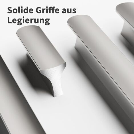 Lot De 10 Poignées De Meubles A.H.S. – Barre 160 Mm, Noir Mat, Inox – Fabriquées En Allemagne