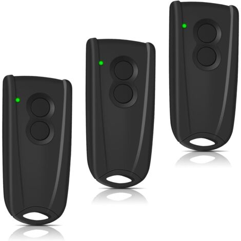 3 pièces 433,92 MHz Télécommande pour porte de garage pour Hormann EcoStar RSC2-433 RSE2-433, RSZ1-433, Hormann Liftronic 500/700/800 pour Portronic D2500/D5000/S4000(lumière verte) (1/5)