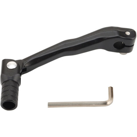 Levier de vitesses en alliage d'aluminium forgé, guidon noir, tête noire, levier de vitesses universel renforcé anti-torsion pour motos tout-terrain deux temps, pièces de modification et de remplaceme (1/5)