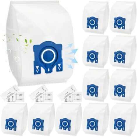 12 sacs d'aspirateur pour aspirateurs Complete C2 Complete C3, S227, S400, S600, S812, S2000, S5000 et S8000 Series Sacs à poussière, sacs haute efficacité (1/5)
