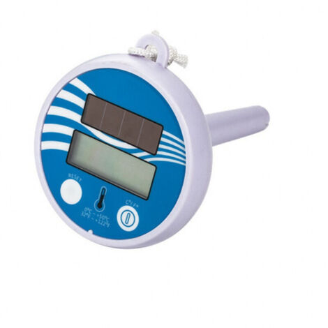 Thermomètre solaire pour réservoir d'eau, thermomètre pour piscine, thermomètre flottant, thermomètre flottant sans fil, grand écran LCD. (1/4)