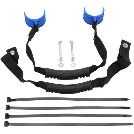 Ensemble de remorque universel pour motos tout-terrain/quads/SSV : corde de levage bleue épaisse, coussin de siège arrière, ceinture de remorquage et de sauvetage, outil de remorque portable haute rés (1/5)