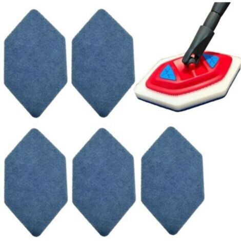 Lot de 5 Pads Compatibles Vileda Bath Magic - Têtes de Rechange pour Balai de Douche, Pads Nettoyants Microfibre Lavables pour Salle de Bain (1/4)