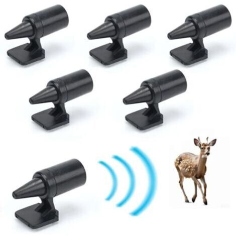 6 PCS Sifflet Ultrasons Ultra Son Anti-Gibier,Dispositif de Sifflet d'avertissement,Ultrasonique Cerf Attention,Éviter de Heurter Les Animaux,pour Voitures, Camions, Motos (1/4)