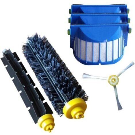 Kit de Service adapté aux Robots aspirateurs iRobot Roomba série 600  Set de brosses + 3 filtres + Brosse latérale (1/5)